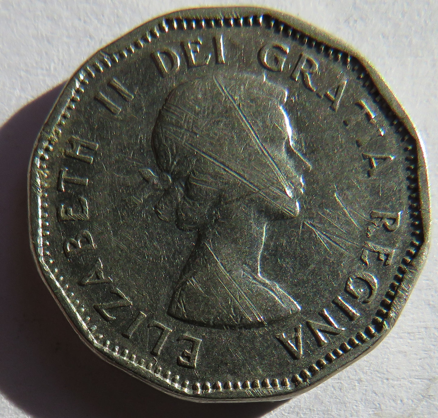 1959 Queen Elizabeth II Canada 5 Cents Coin