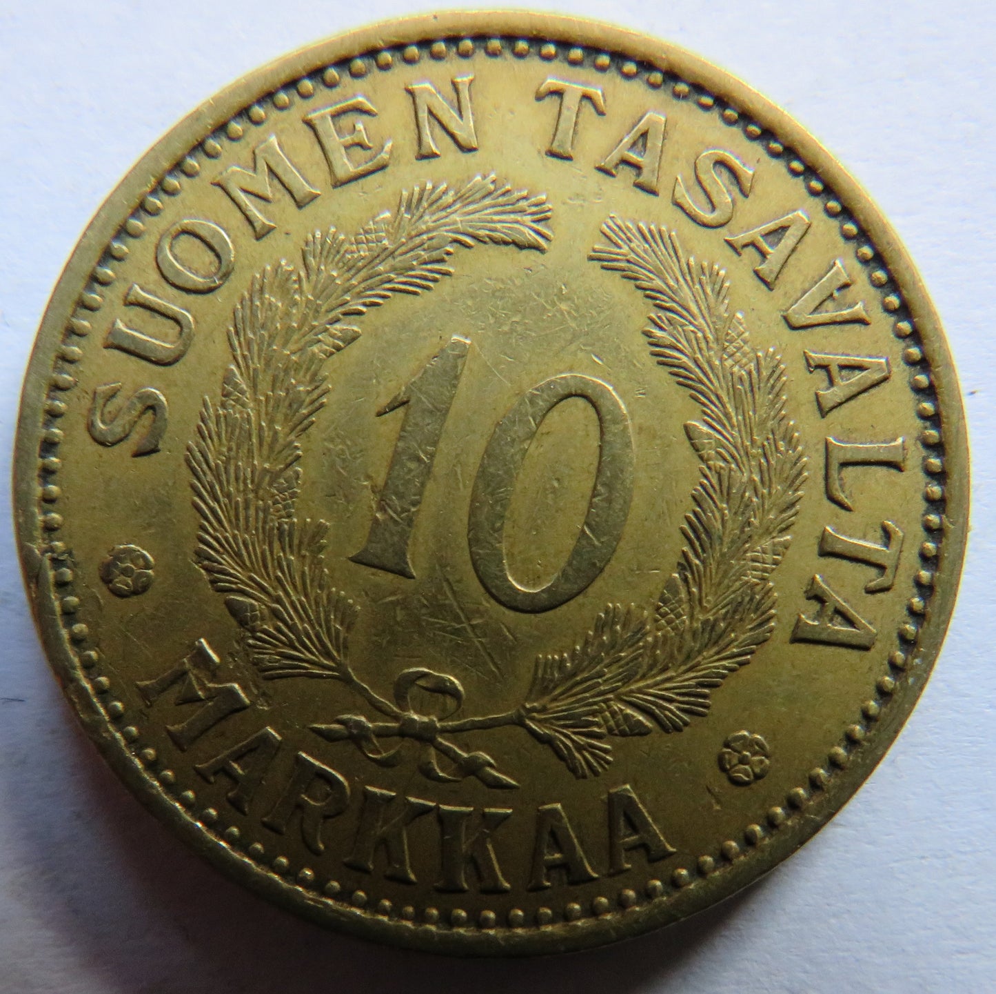 1930 Finland 10 Markkaa Coin