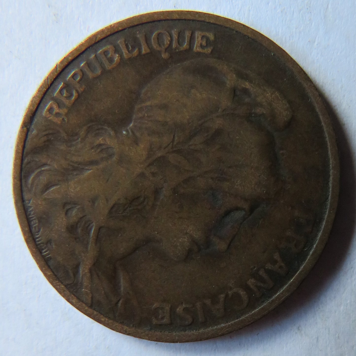 1908 France 5 Centimes Coin