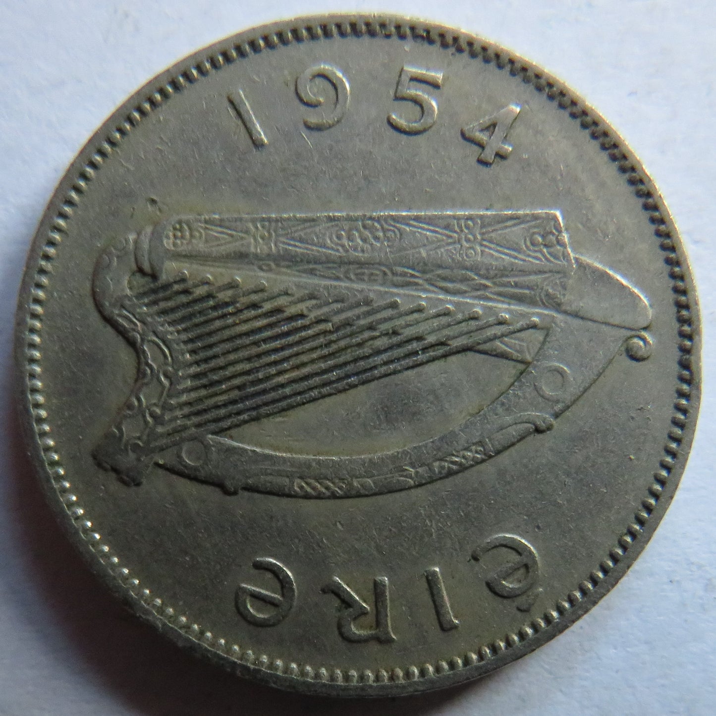 1954 Ireland Eire One Shilling Coin
