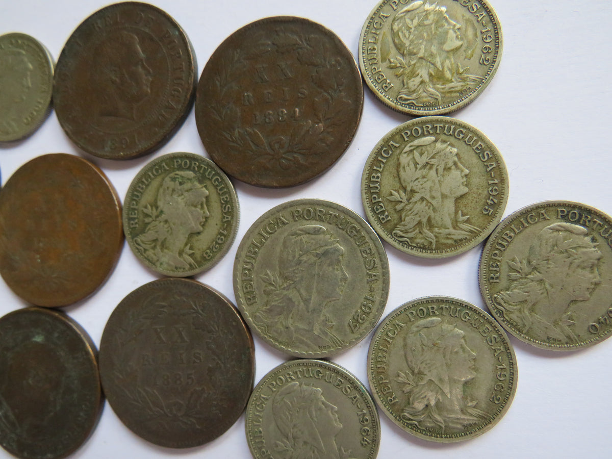 A Small Collection of Old Coins From Portugal image 4