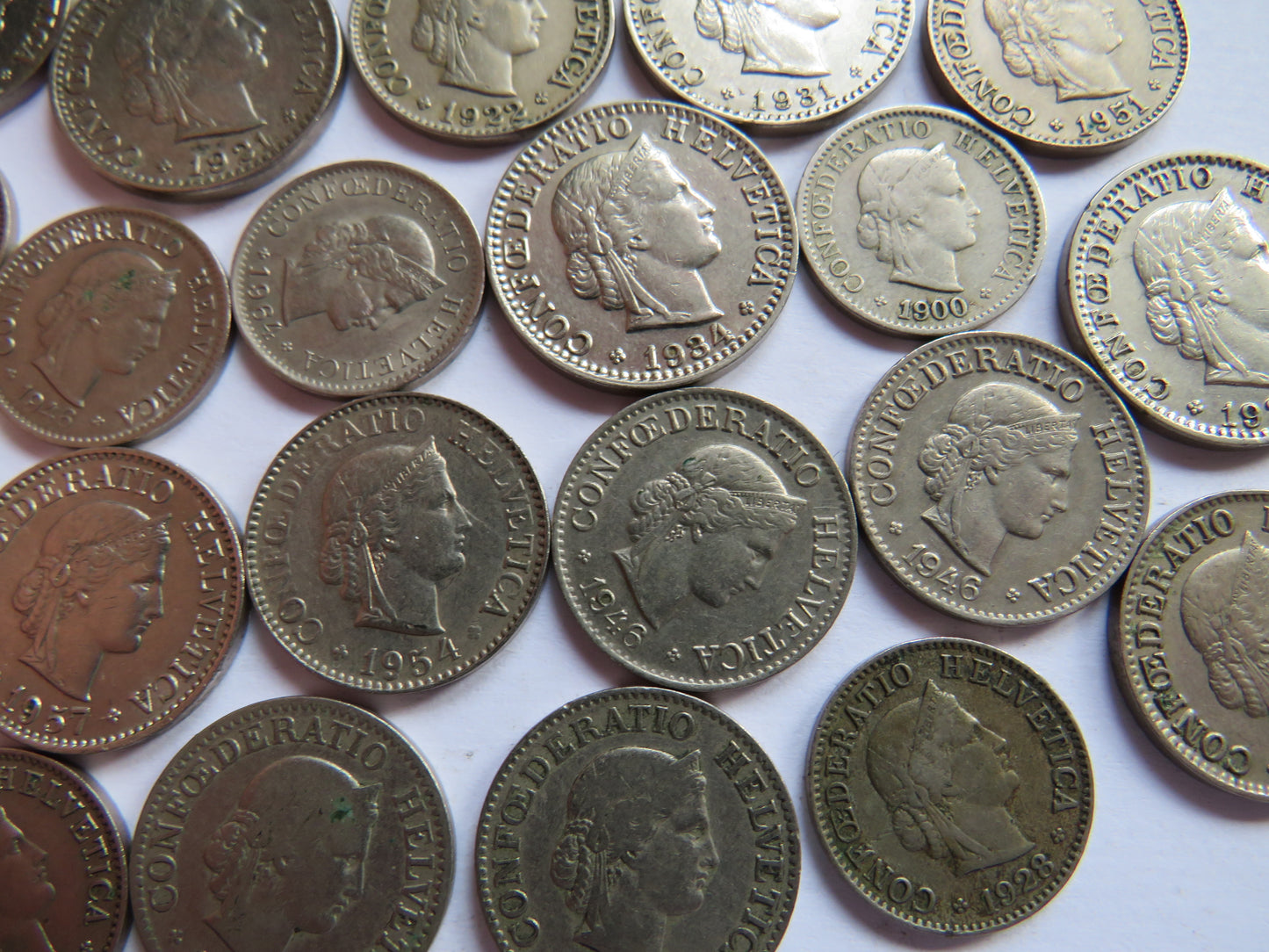 A Small Collection of Old Coins From Switzerland