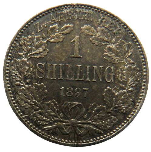 1897 South Africa Silver Shilling Coin