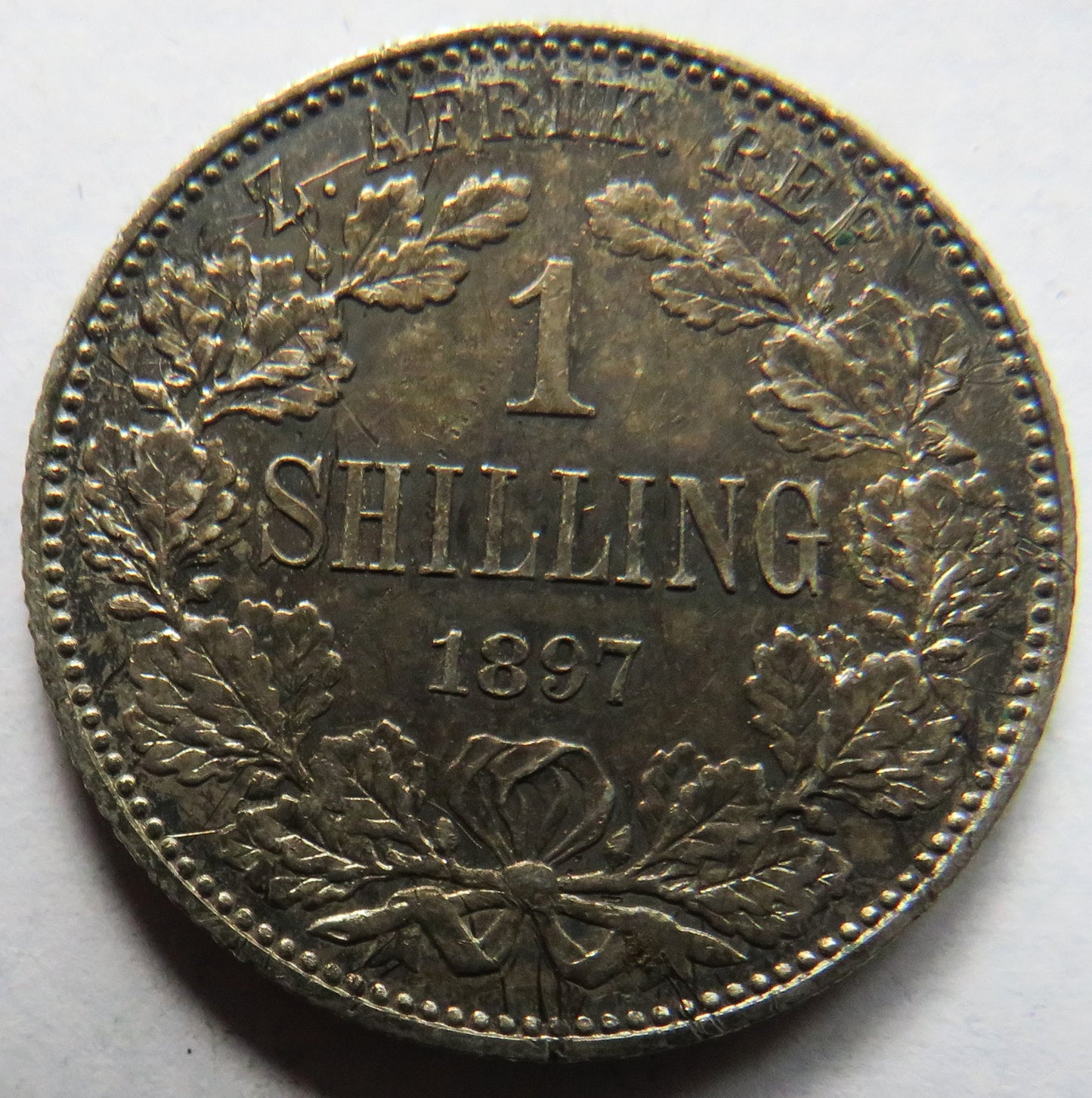 1897 South Africa Silver Shilling Coin