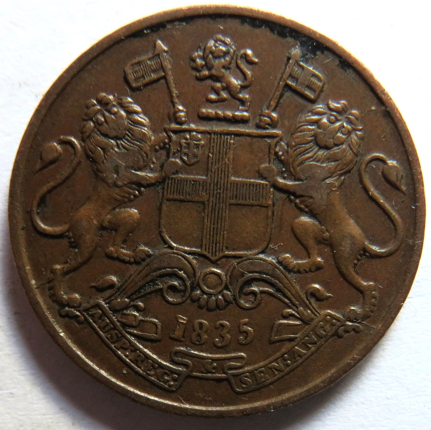 1835 East India Company 1/4 Quarter Anna Coin