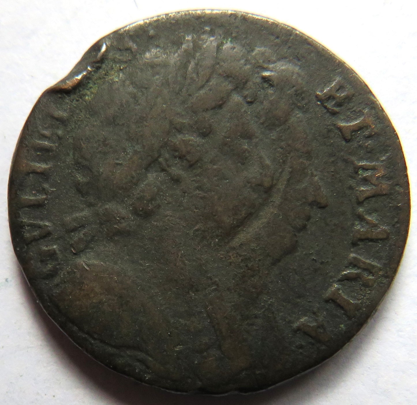 1694 William & Mary Farthing Coin