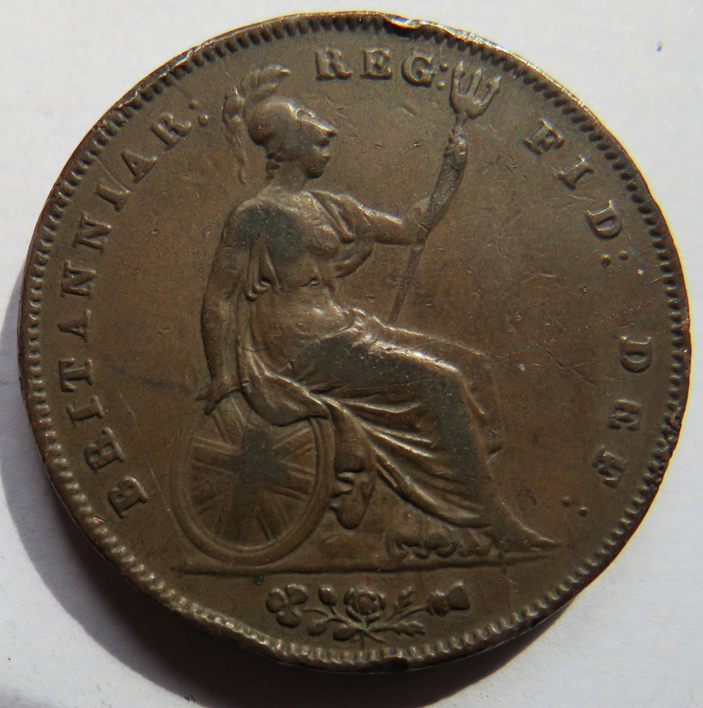 1848 Queen Victoria Young Head One Penny Coin - Great Britain