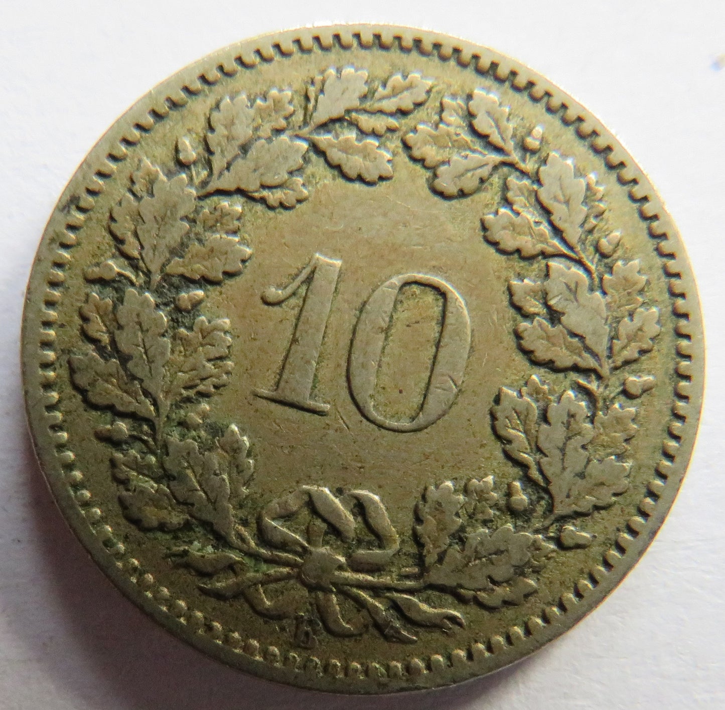 1883 Switzerland 10 Rappen Coin