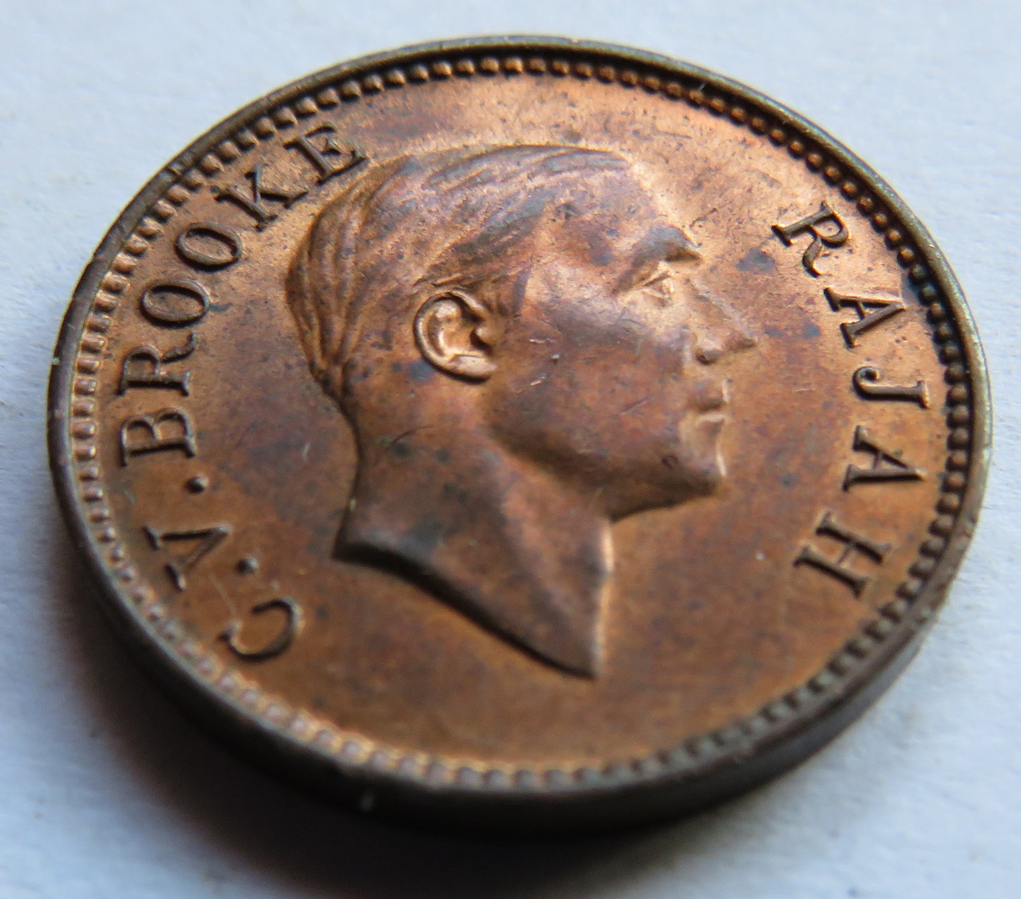 1933-H Sarawak 1/2 Half Cent Coin In High Grade
