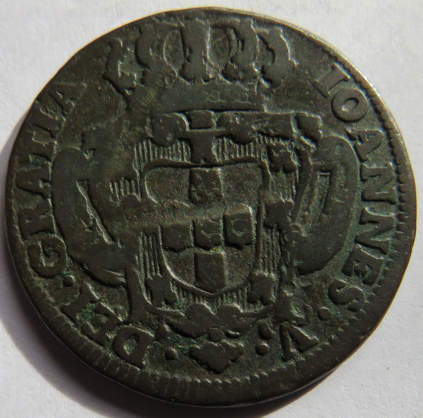 1728 Portugal 5 Reis Coin