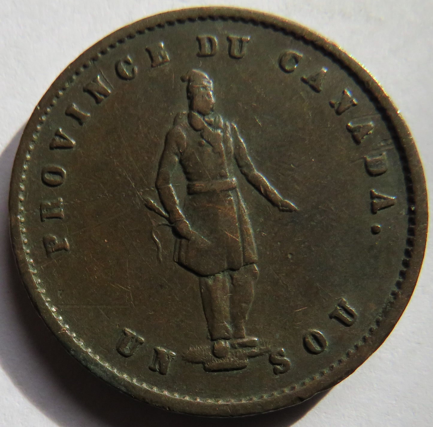 1852 Quebec Half-Penny Bank Token - Province Du Canada Un Sou
