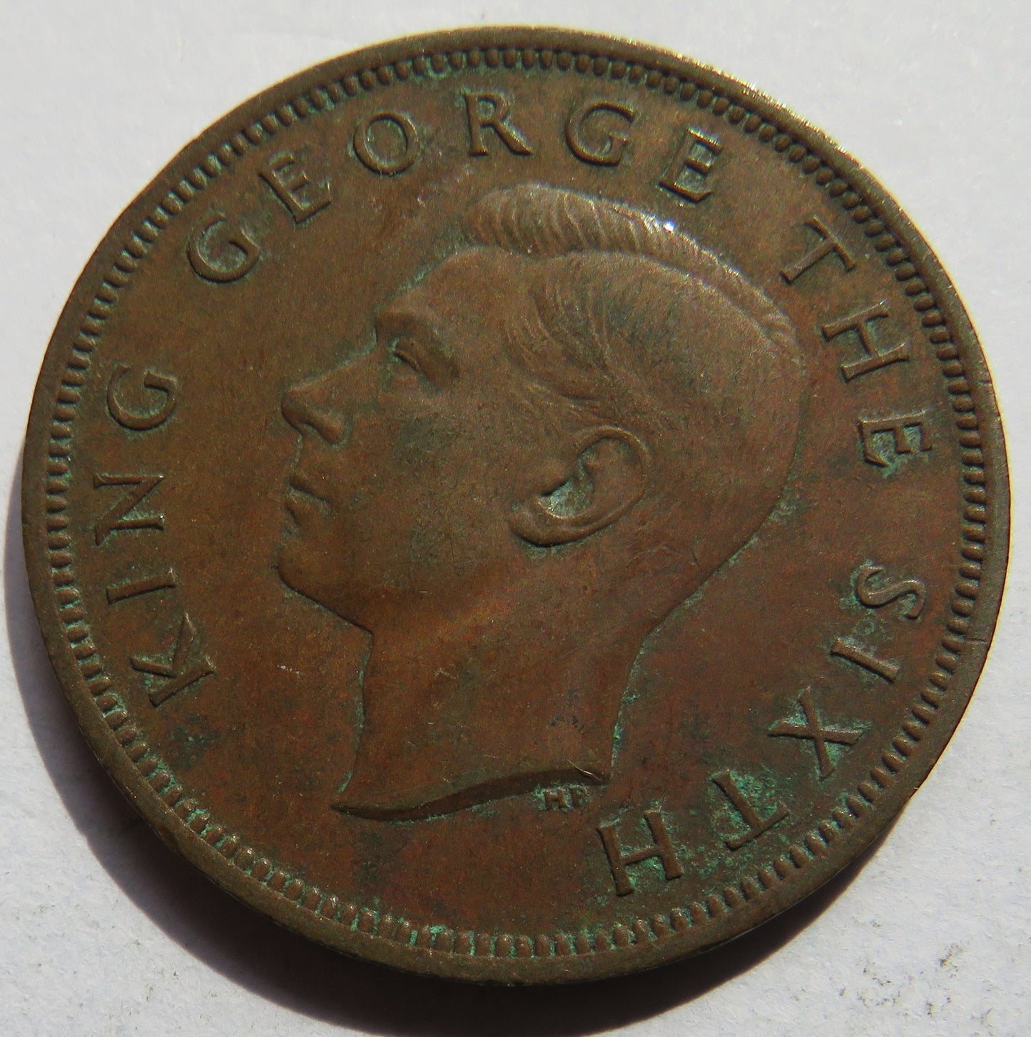 1951 King George VI New Zealand One Penny Coin