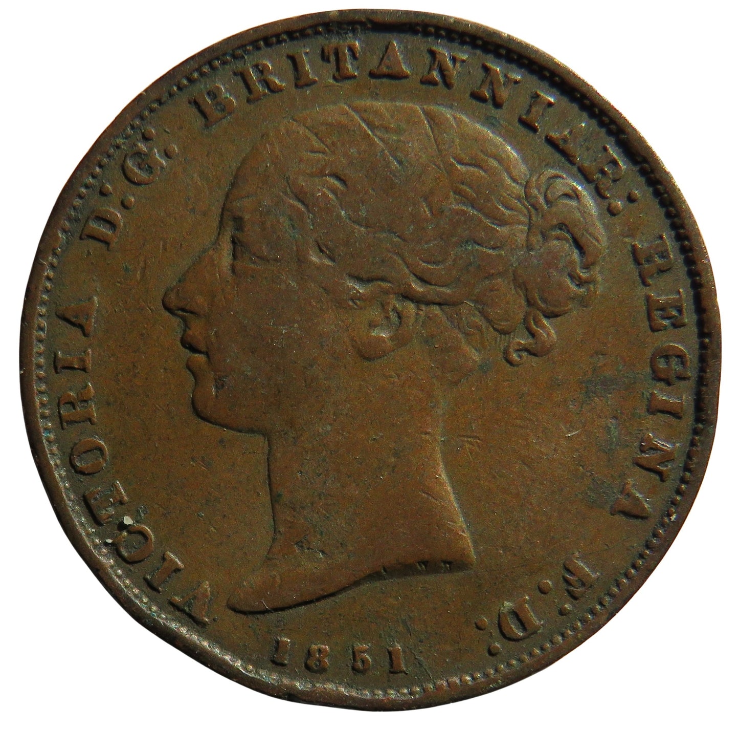 1851 Queen Victoria States of Jersey 1/26th of a Shilling Coin