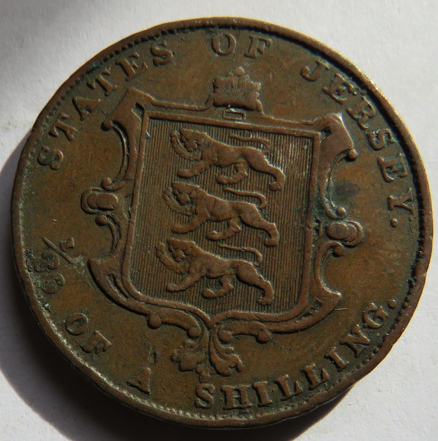 1851 Queen Victoria States of Jersey 1/26th of a Shilling Coin