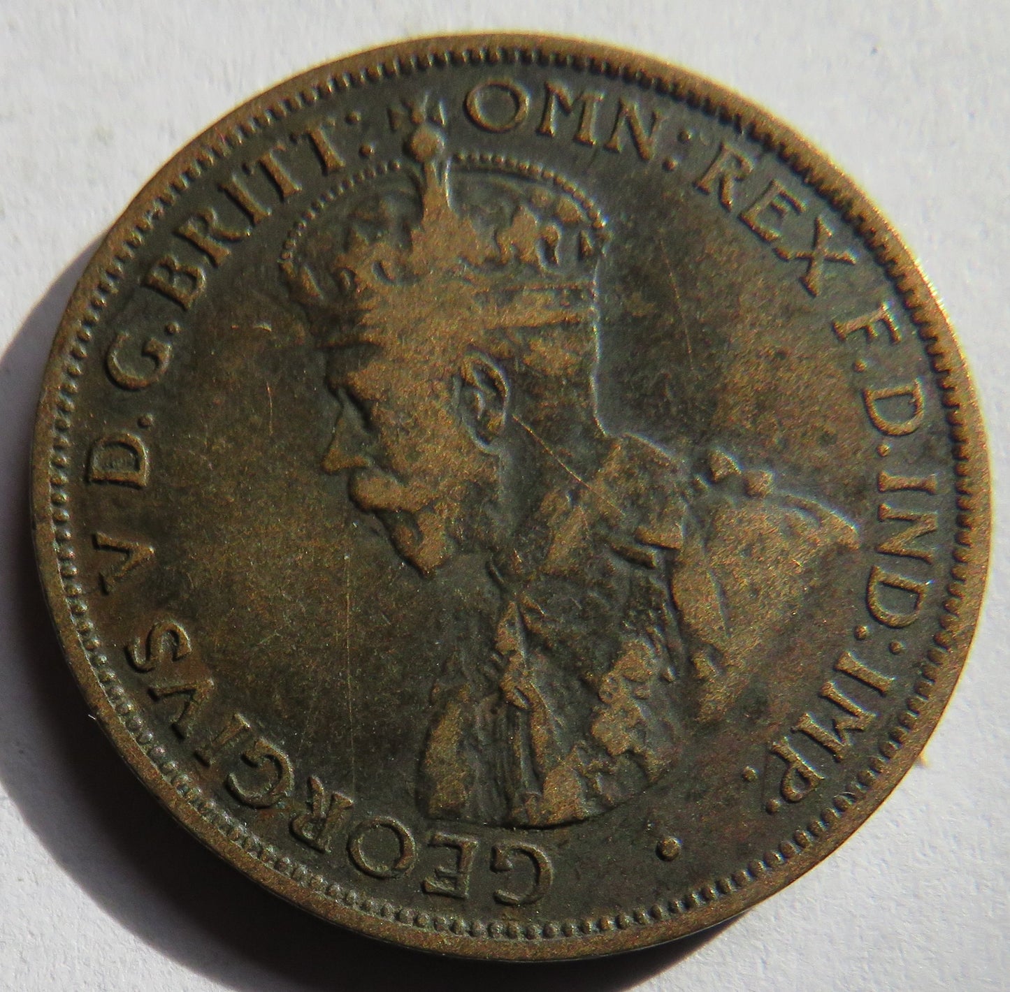 1911 King George V Australia One halfpenny Coin