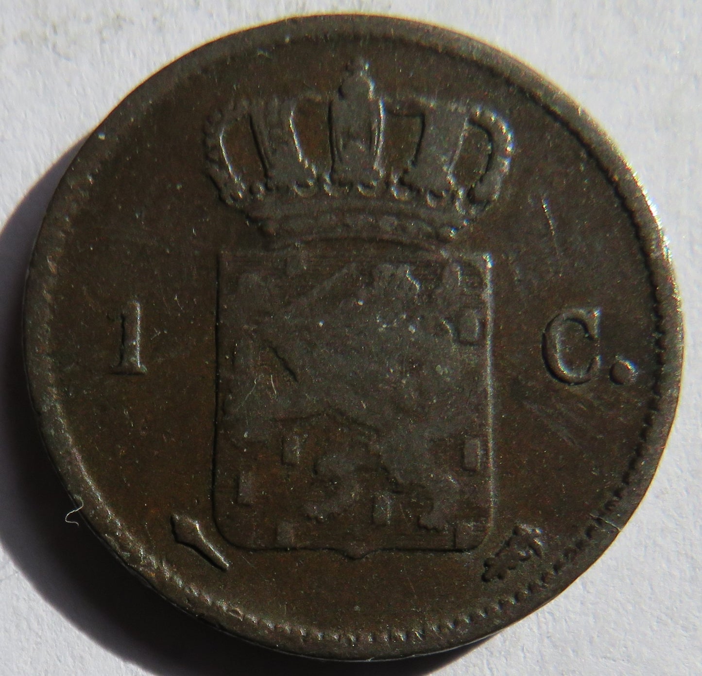 1827 Netherlands One Cent Coin