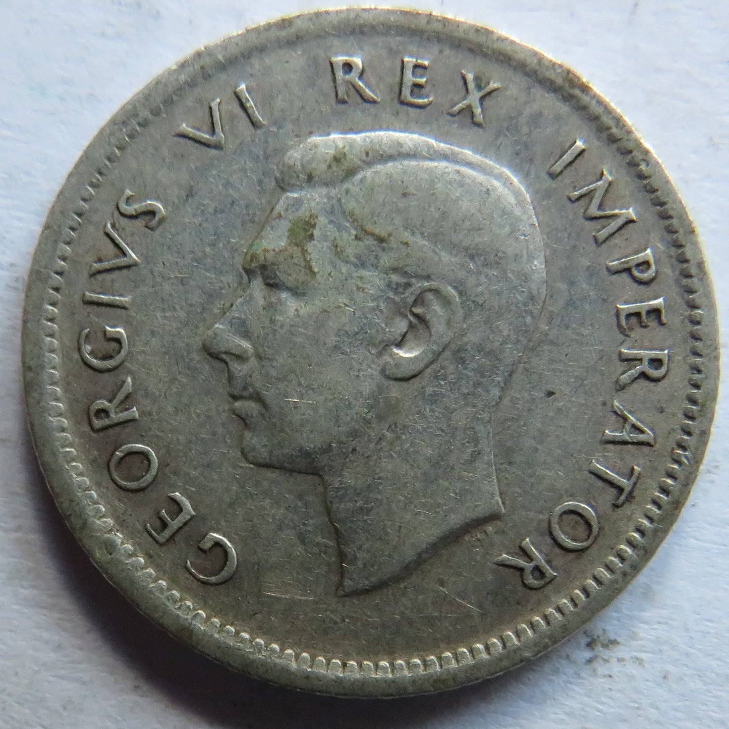 1941 King George VI South Africa Silver Sixpence Coin