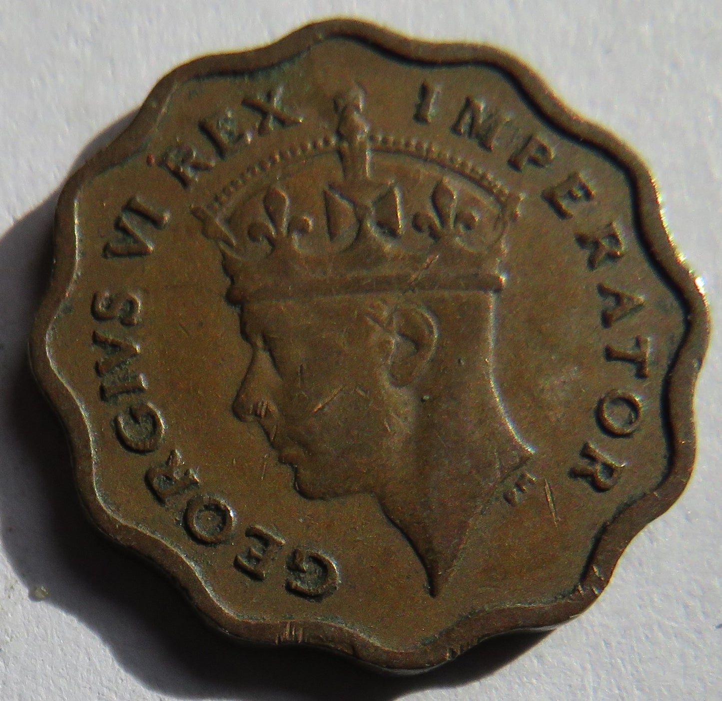 1945 King George VI Cyprus One Piastre Coin