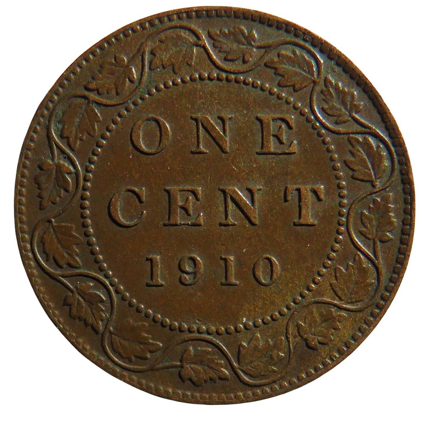 1910 King Edward VII Canada One Cent Coin
