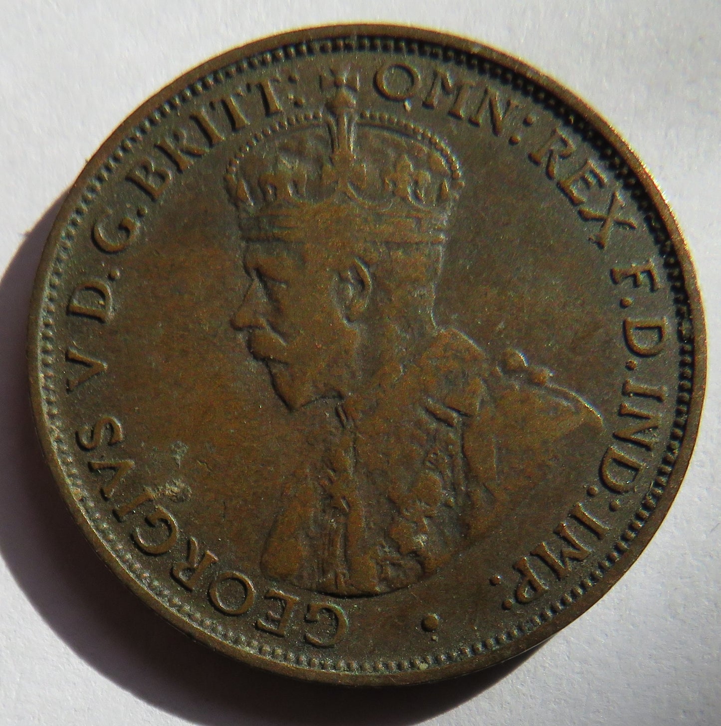 1933 King George V States of Jersey 1/24th of a Shilling Coin