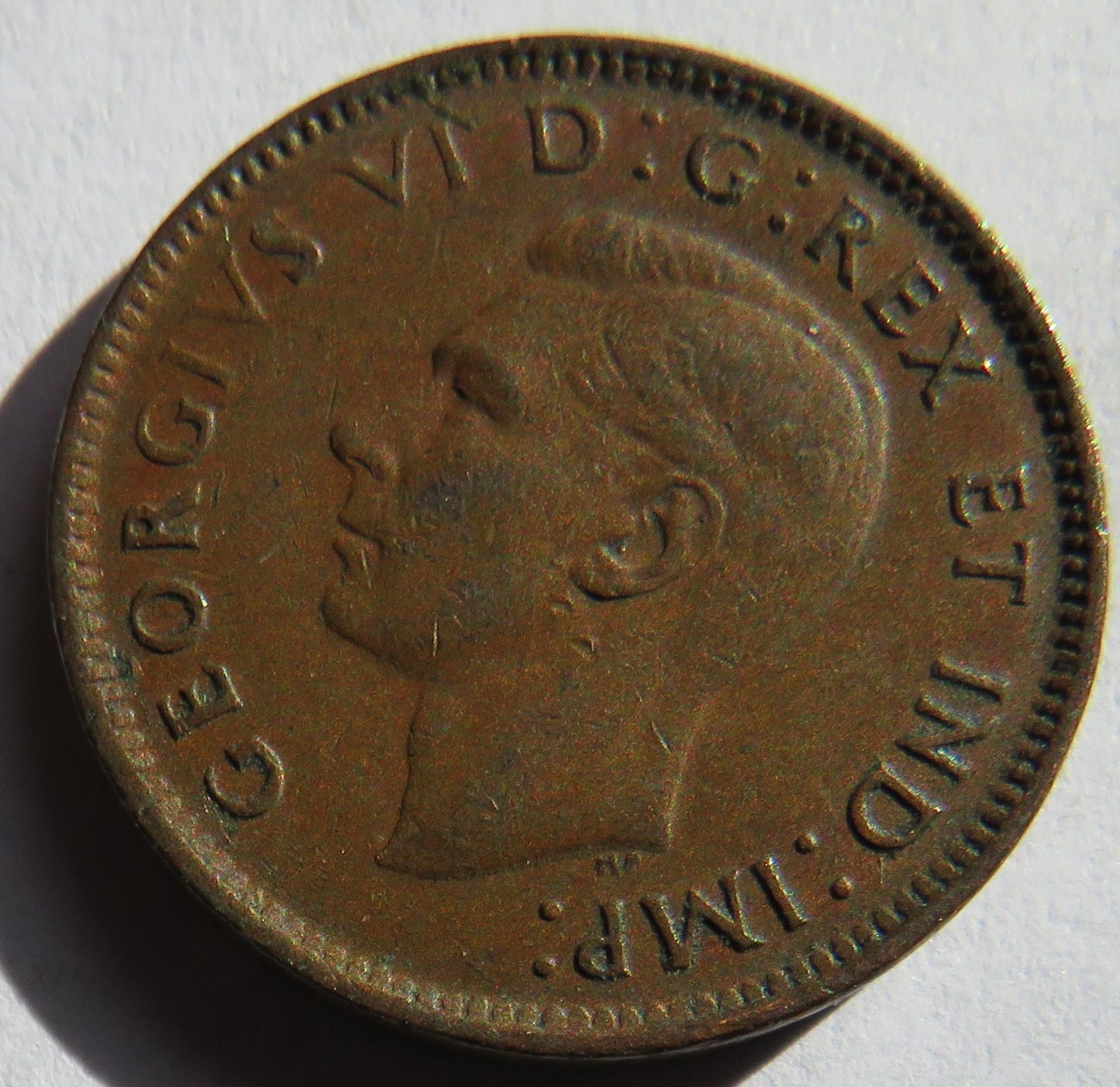1943 King George VI Canada One Cent Coin