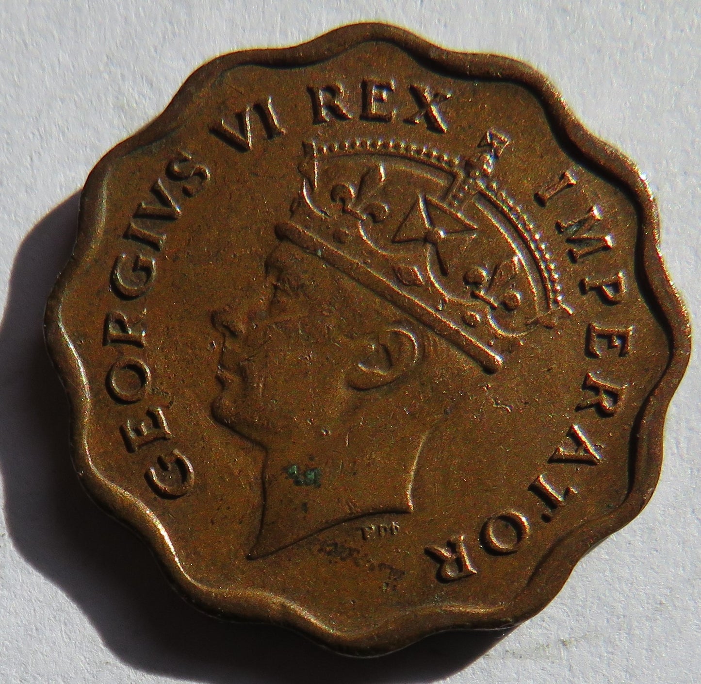 1944 King George VI Cyprus One Piastre Coin