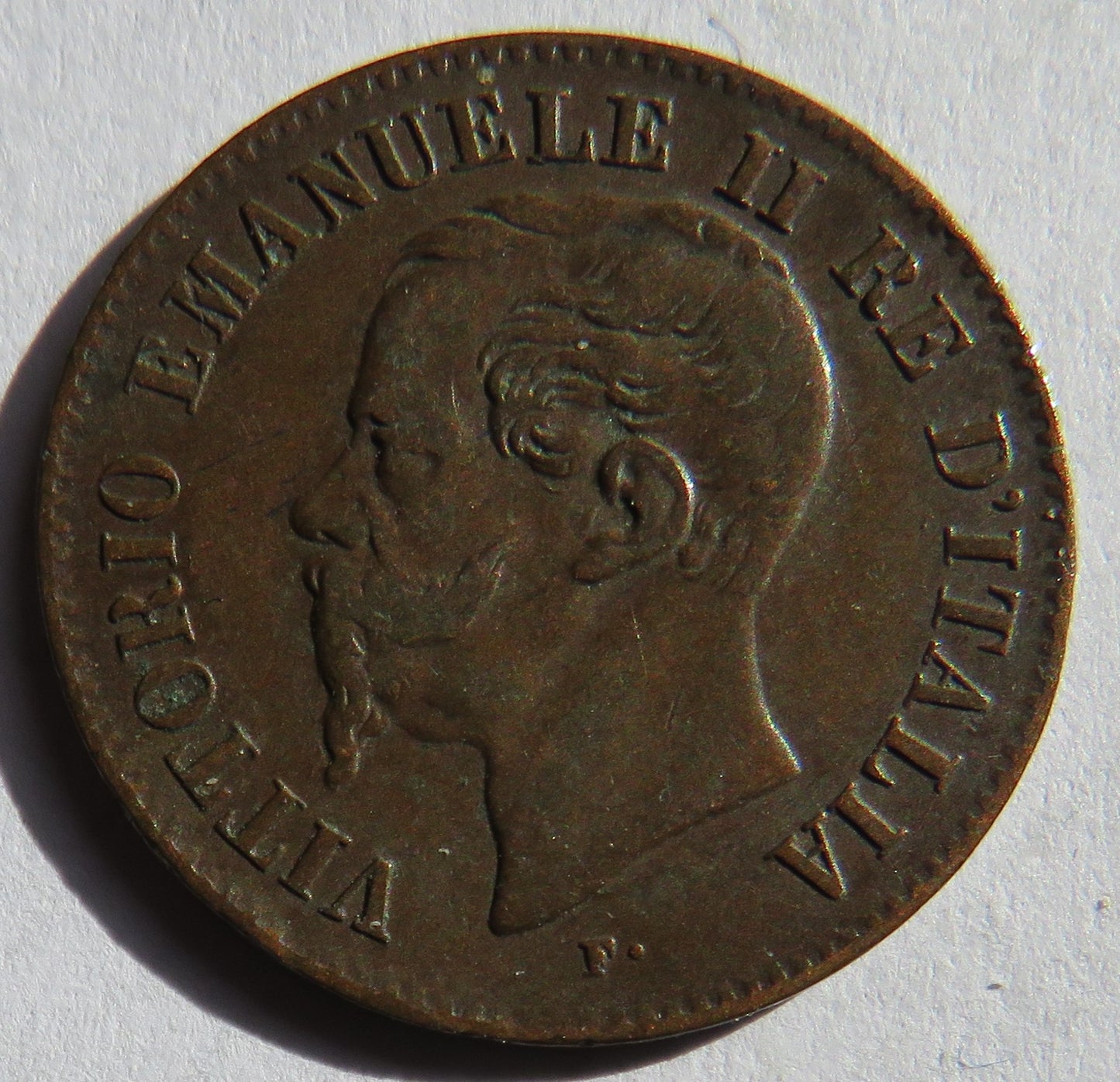 1867 Italy 2 Centesimi Coin