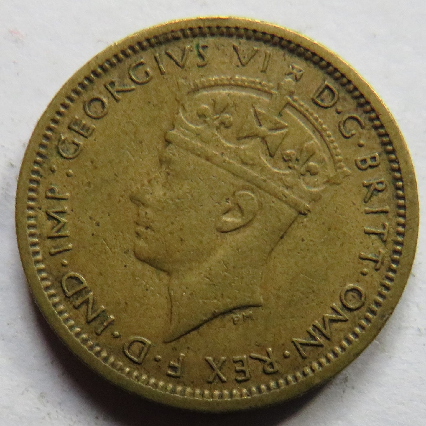 1938 King George VI British West Africa Sixpence Coin