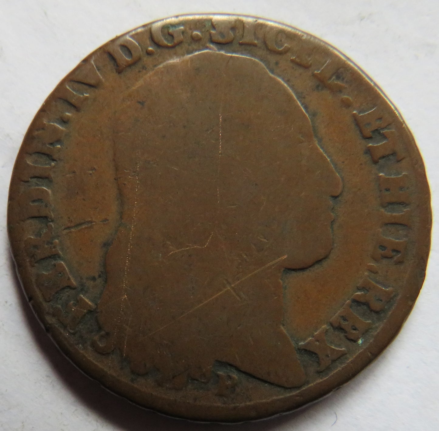 1797 Italian States Naples 8 Tornesi Coin