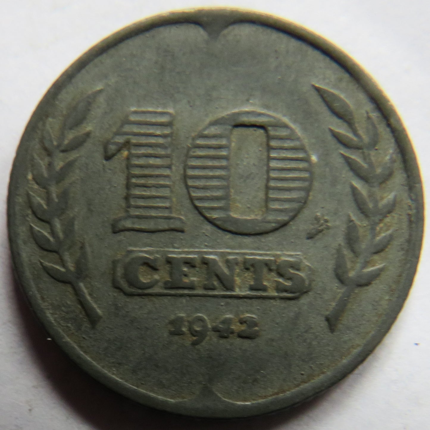 1942 Netherlands 10 Cents Coin