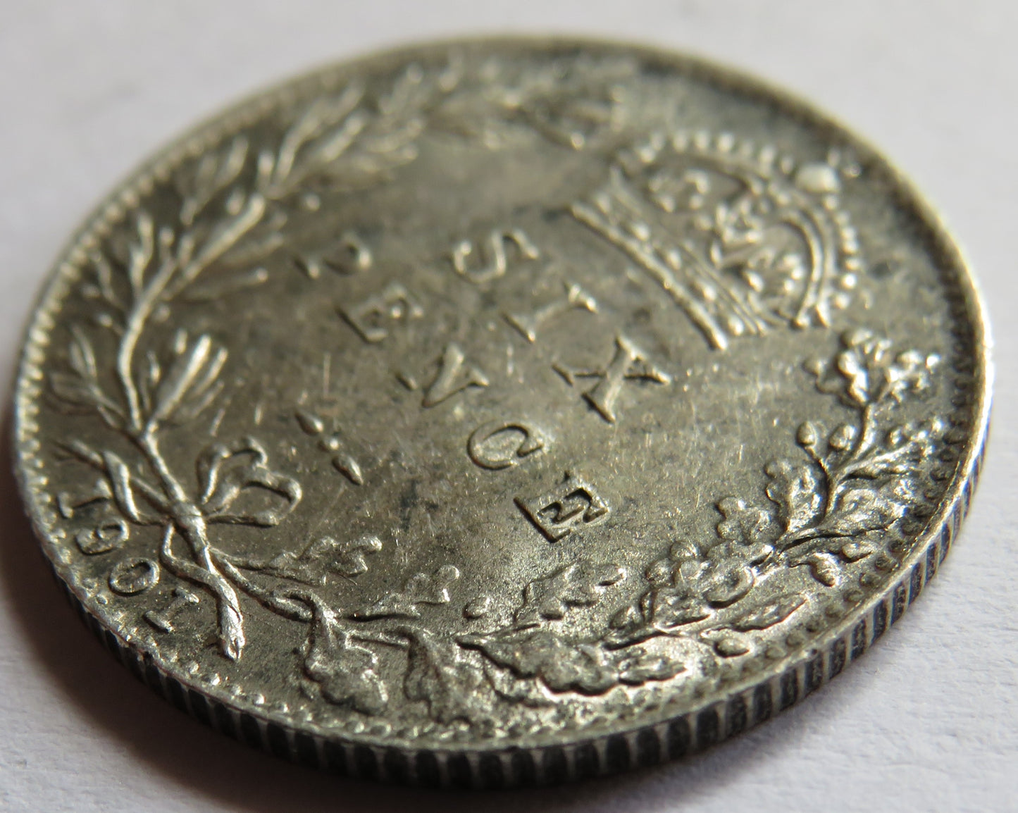 1901 Queen Victoria Silver Sixpence Coin In Higher Grade