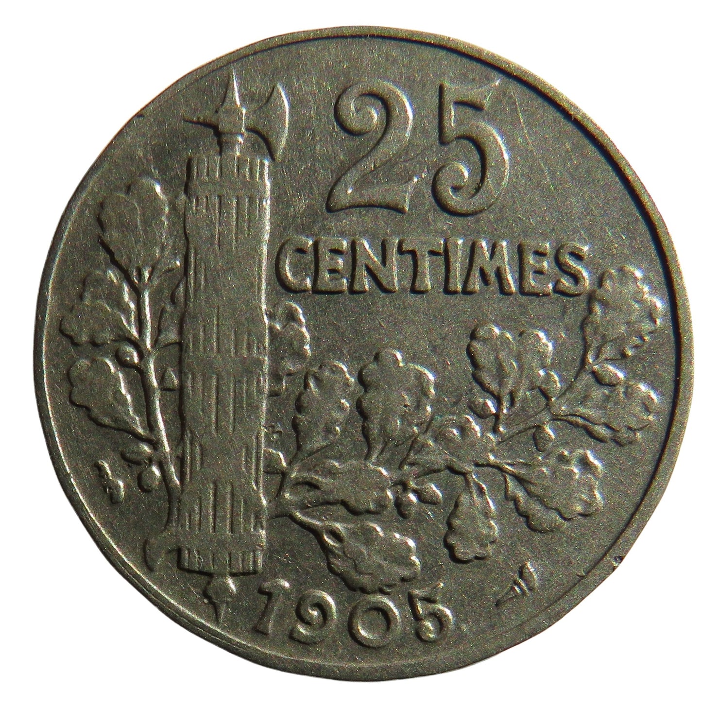 1905 France 25 Centimes Coin