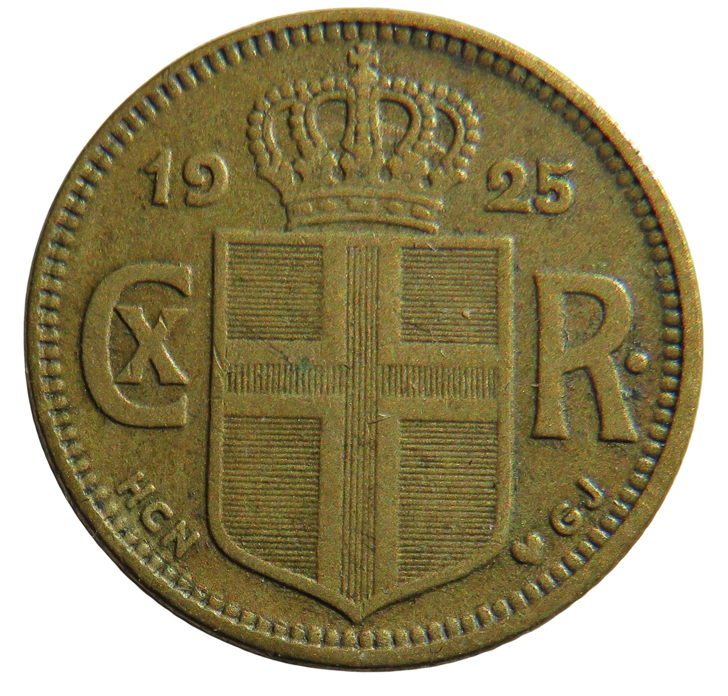 1925 Iceland One Krona Coin