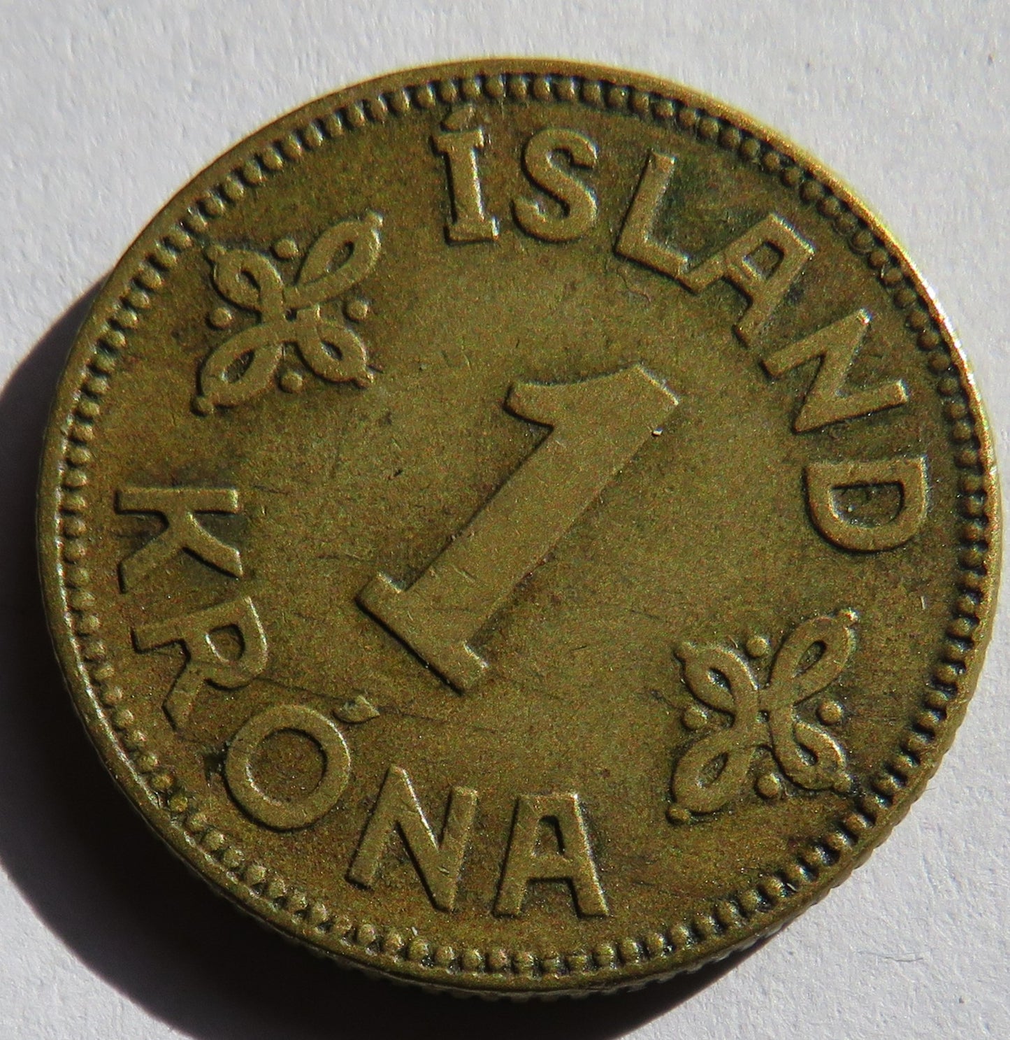 1925 Iceland One Krona Coin