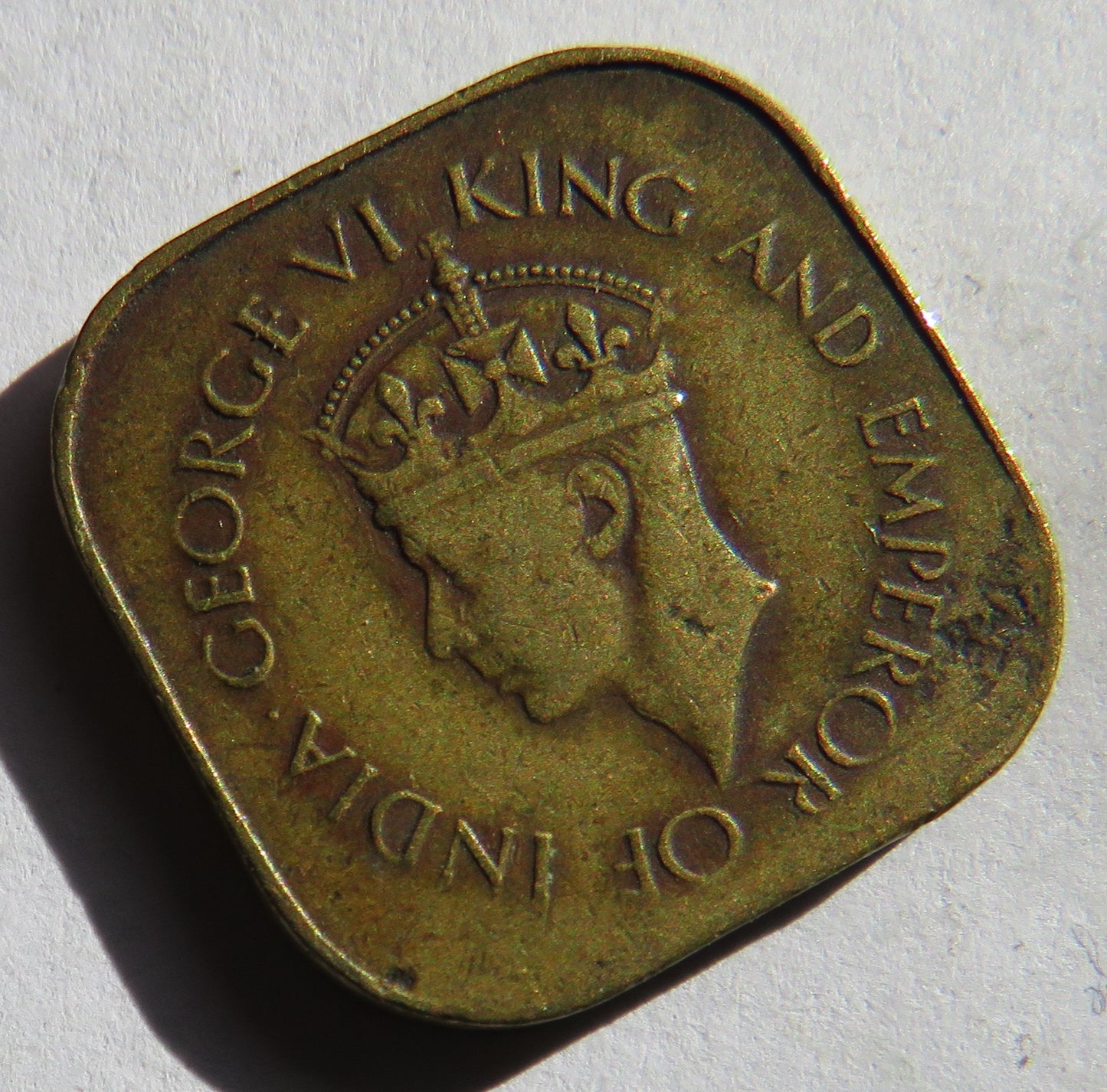 1942 King George VI Ceylon 5 Cents Coin