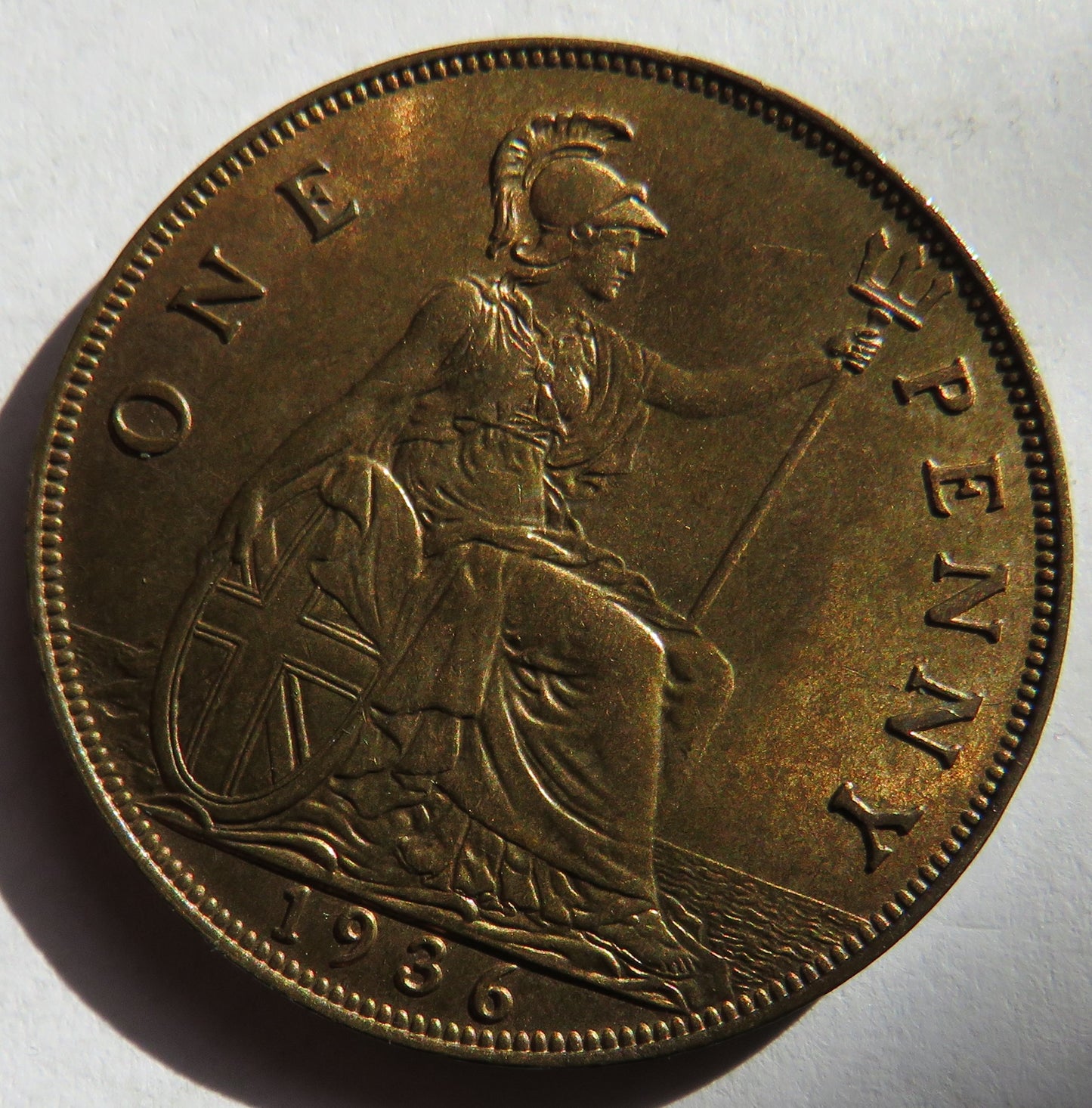 1936 King George V One Penny Coin In Higher Grade