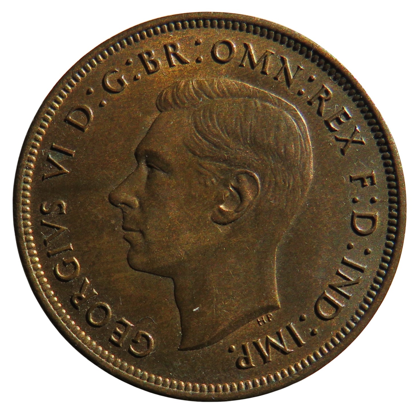 1937 King George VI One Penny Coin In Higher Grade