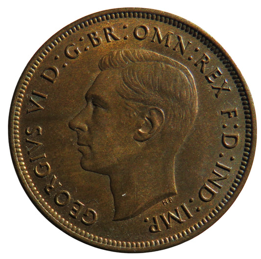 1937 King George VI One Penny Coin In Higher Grade