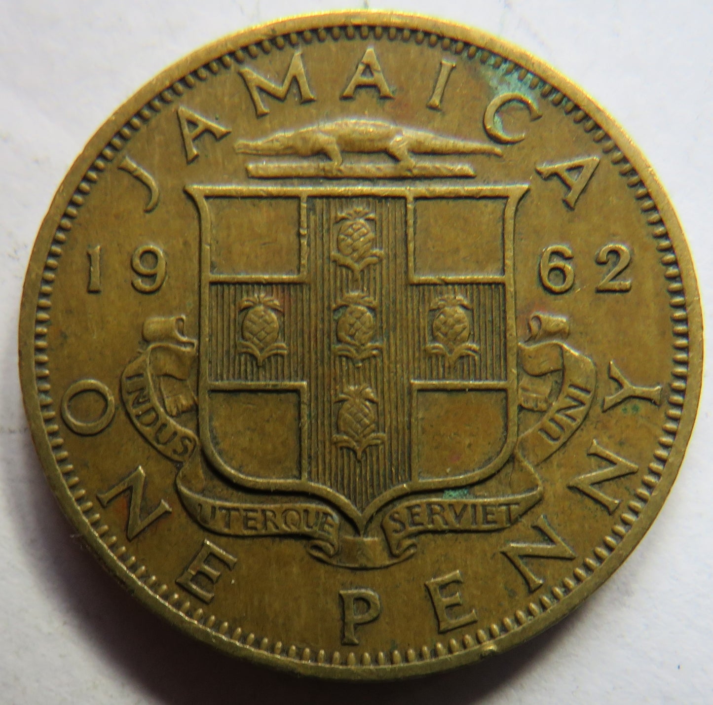 1962 Queen Elizabeth II Jamaica One Penny Coin