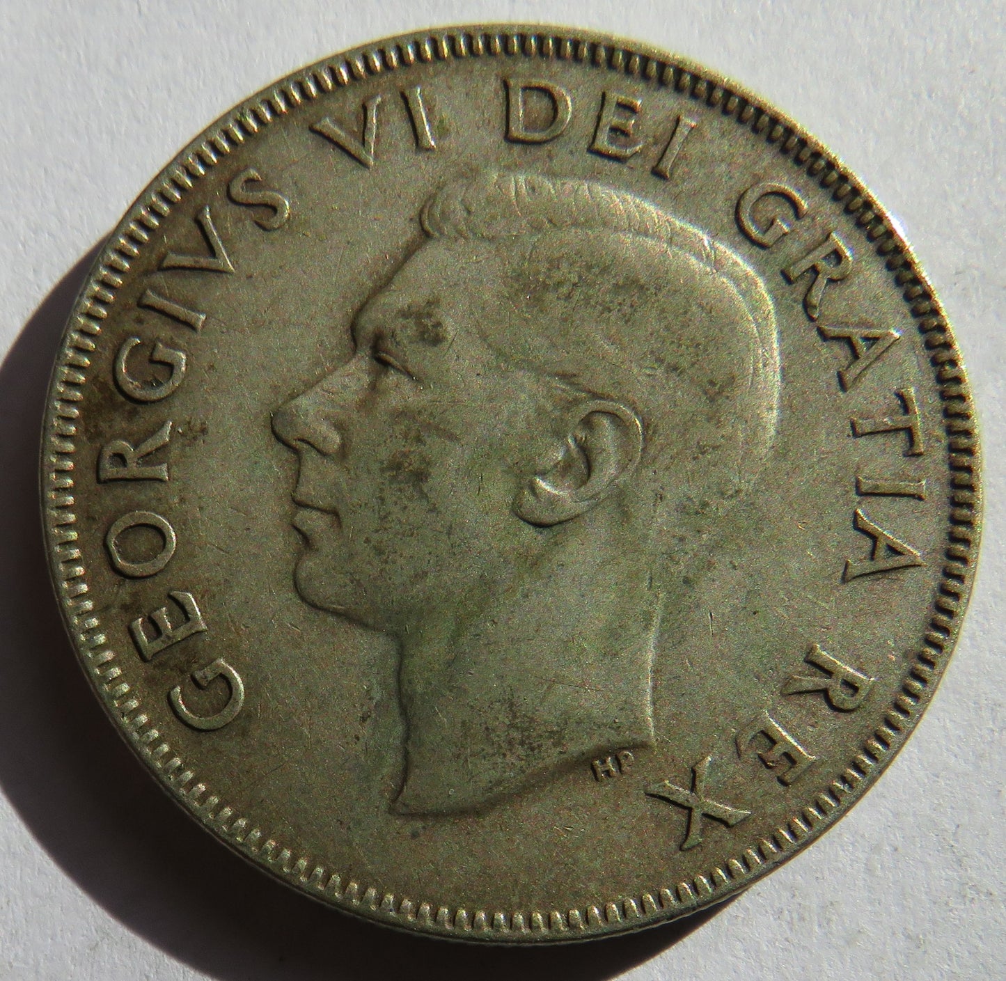 1951 King George VI Canada Silver 50 Cents Coin