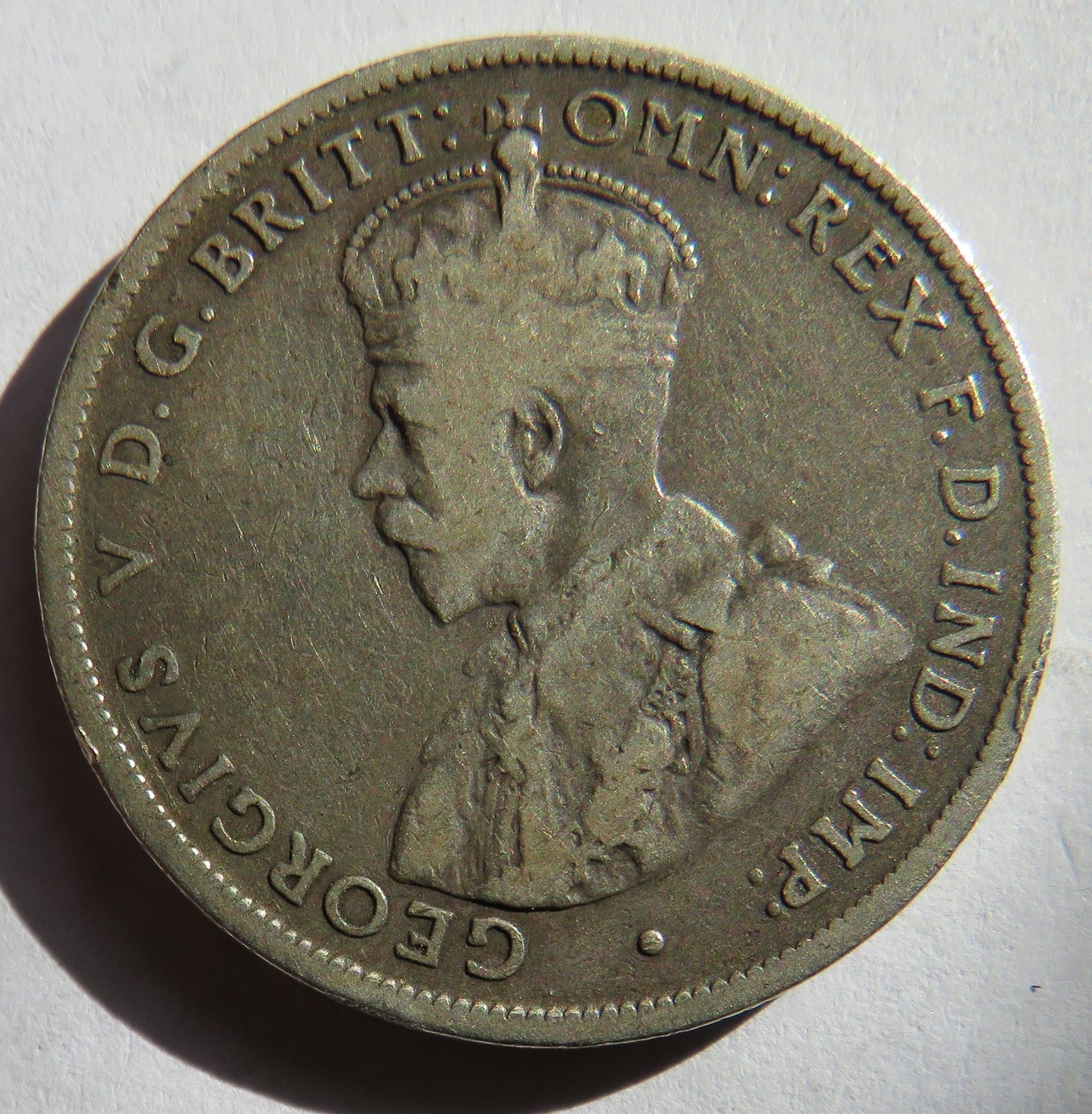 1917 King George V Australia Silver Florin Coin