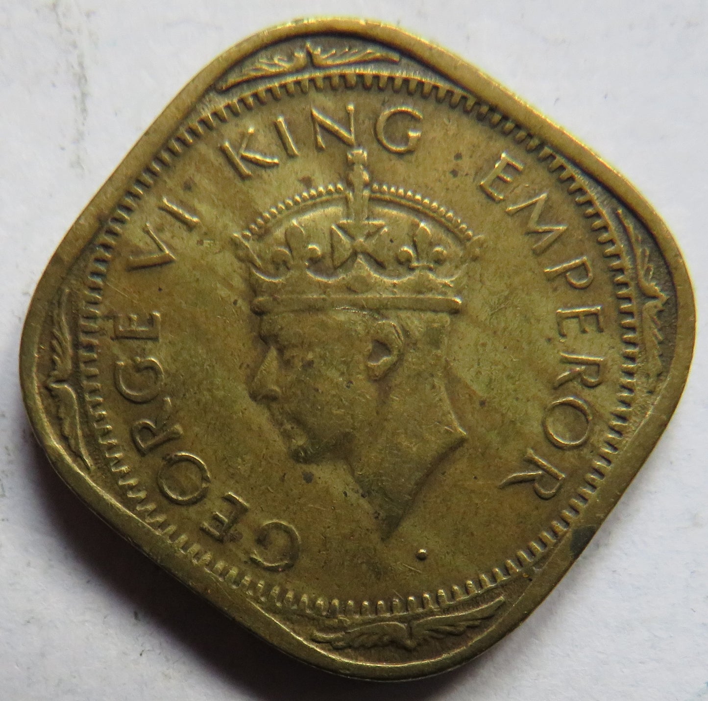 1942 King George VI India 2 Annas Coin