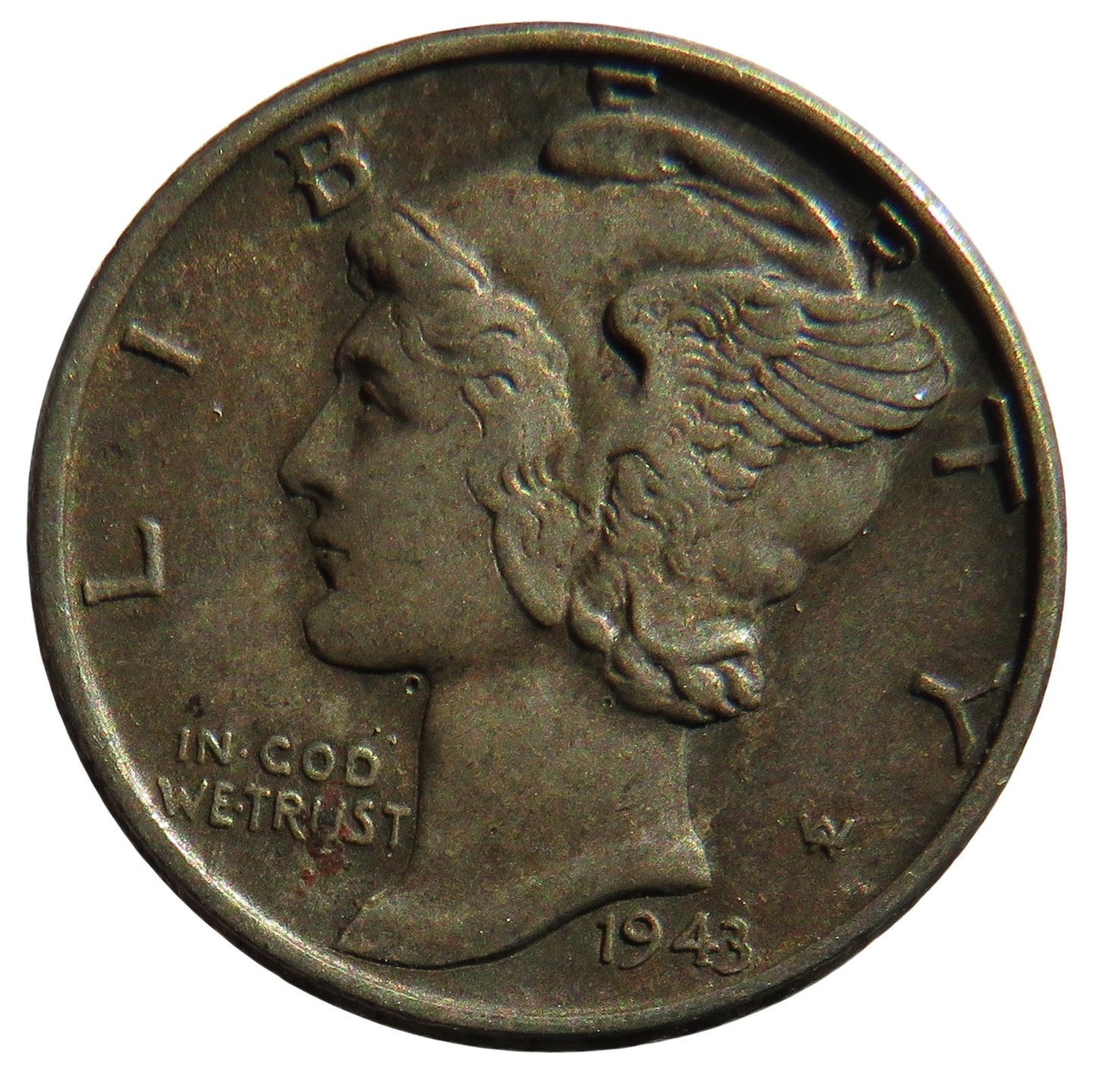 1943 USA Silver Mercury Dime Coin