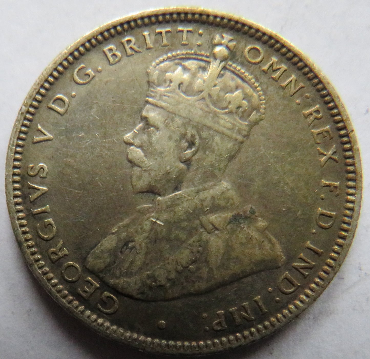 1917 King George V Australia Silver Shilling Coin