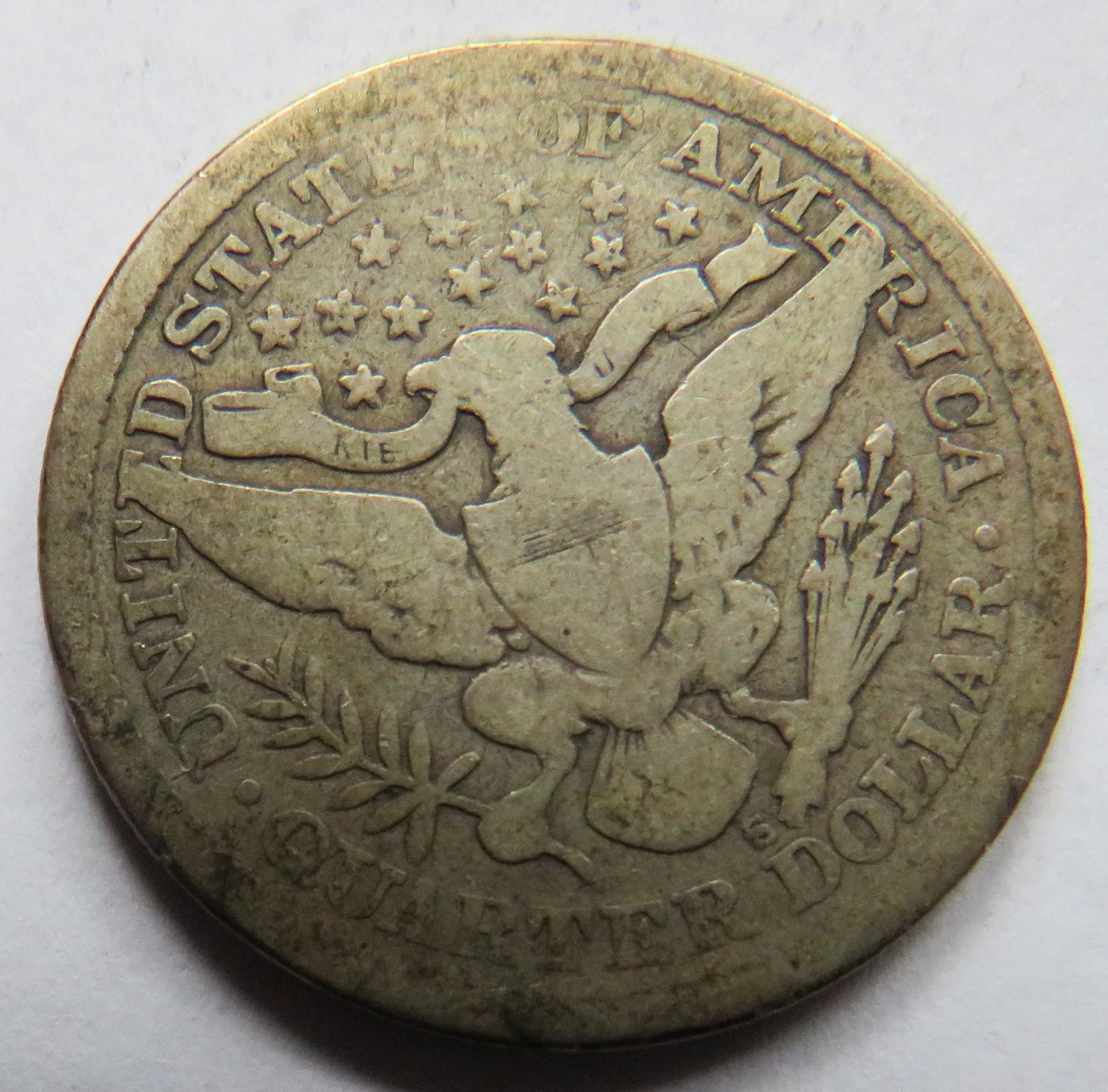 1895-S USA Barber Silver $1/4 Quarter Dollar Coin