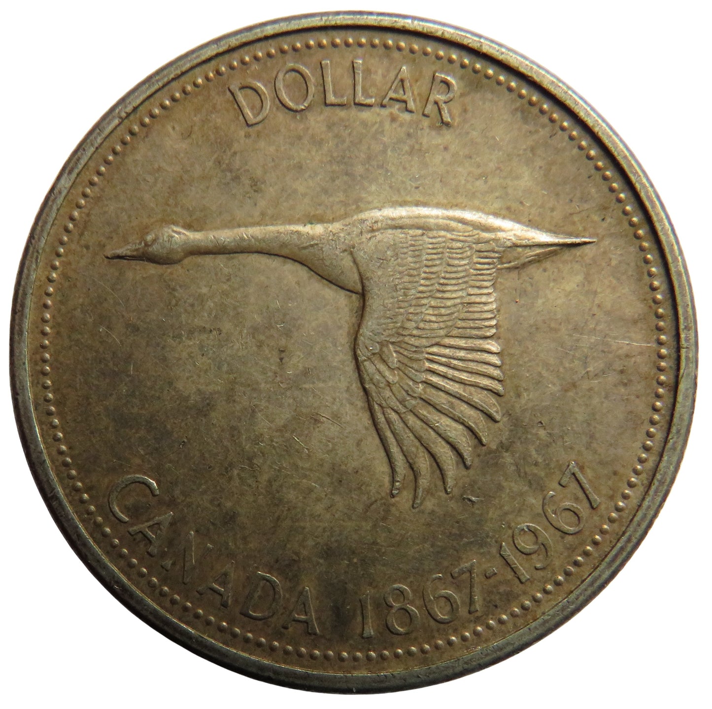 1967 Queen Elizabeth II Canada Silver $1 One Dollar Coin