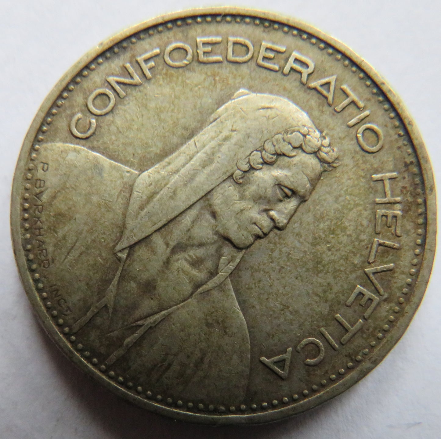 1932 Switzerland Silver 5 Francs Coin