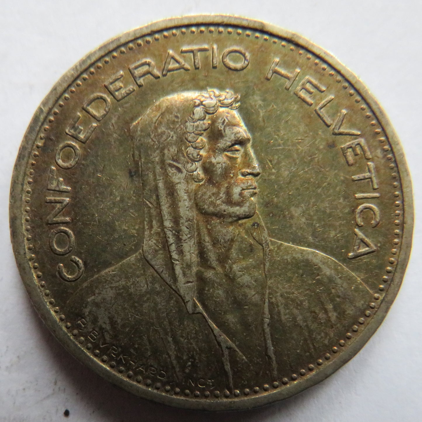 1932 Switzerland Silver 5 Francs Coin