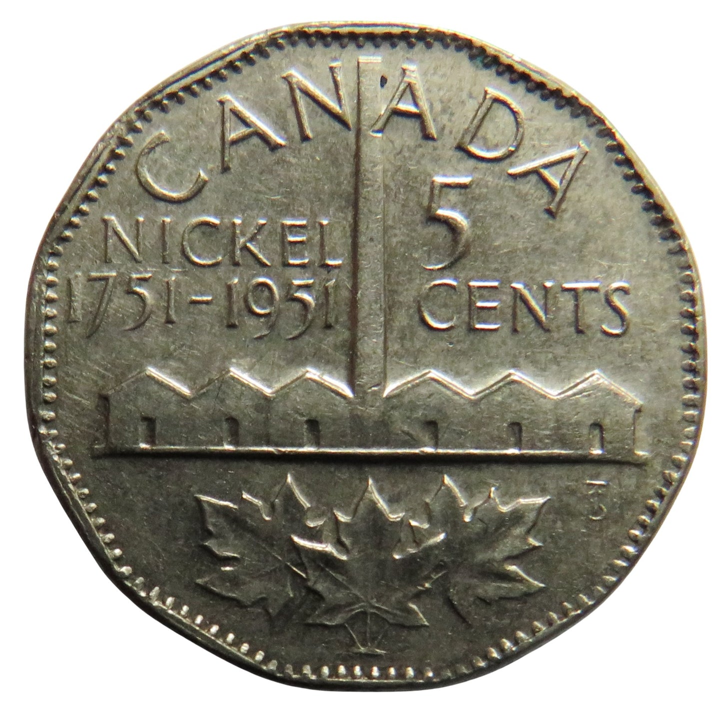1751-1951 King George VI Canada 5 Cents Coin