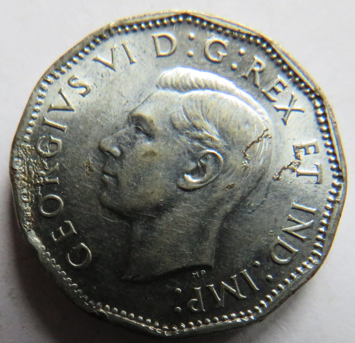 1944 King George VI Canada 5 Cents Coin